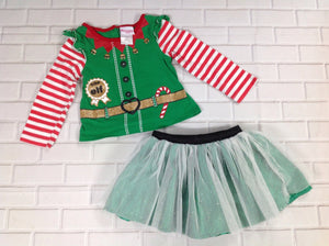 NANETTE KIDS GREEN & RED 2 PC Outfit