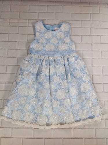 NANNETTE KIDS Blue & White Dress