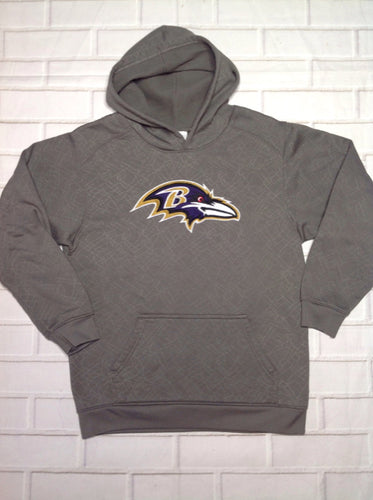 NFL TEAM APPAREL GRAY & PURPLE PULLOVER HOODIE Top