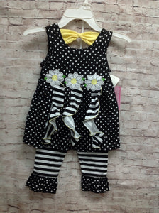 Nannette Black & White 2 pc Set