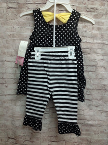 Nannette Black & White 2 pc Set