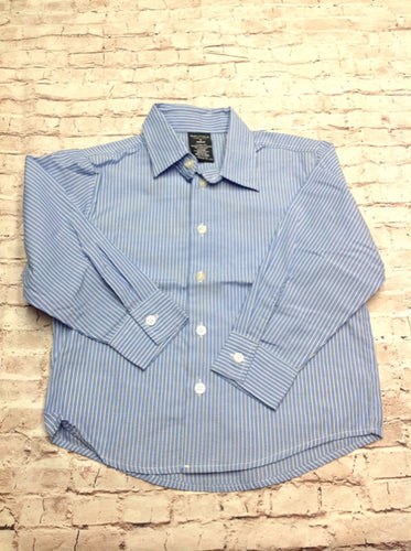 Nautica Baby Blue & White Plaid Top