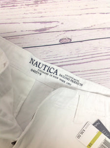 Nautica White Solid Shorts