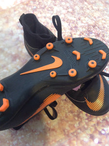 Nike Black & Orange Cleats SIZE 3