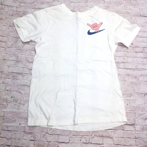 Nike White & Baby Blue hang 10 Top