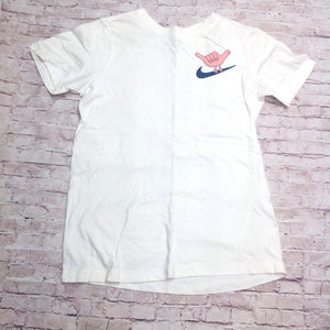 Nike White & Baby Blue hang 10 Top