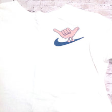 Nike White & Baby Blue hang 10 Top