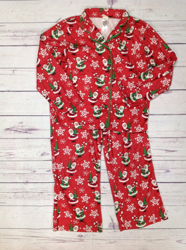 Nite Nite Red Print Santa Sleepwear