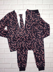 No Brand Black & Red Candycane Suit 2 pc set