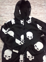 No Brand Black Print Skulls Top
