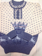 No Brand Cream & Blue Sweater