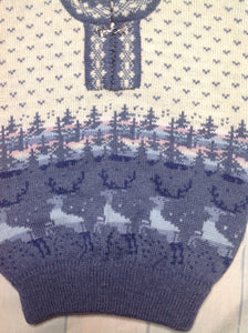 No Brand Cream & Blue Sweater