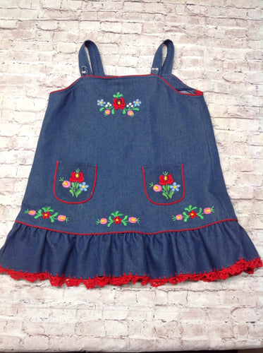 No Brand DENIM LOOK Flowers Dress