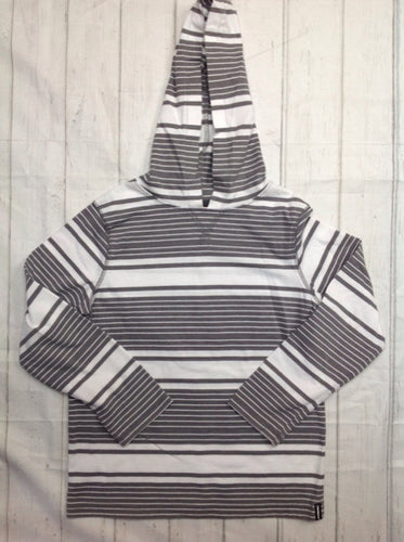 No Brand GRAY & WHITE Stripe Top