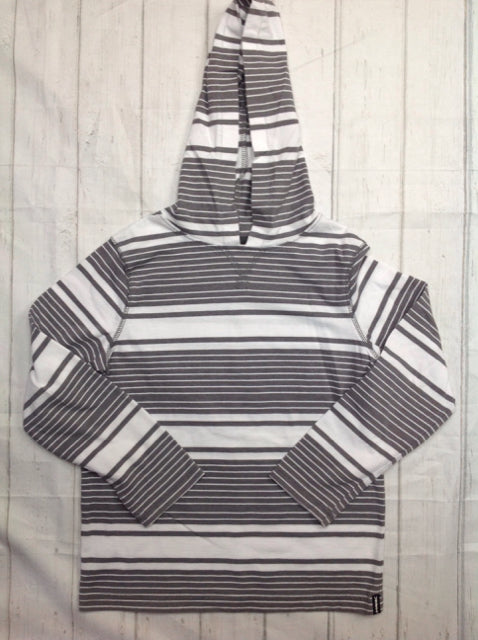 No Brand GRAY & WHITE Stripe Top