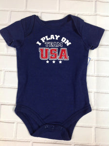 No Brand Navy Print Top