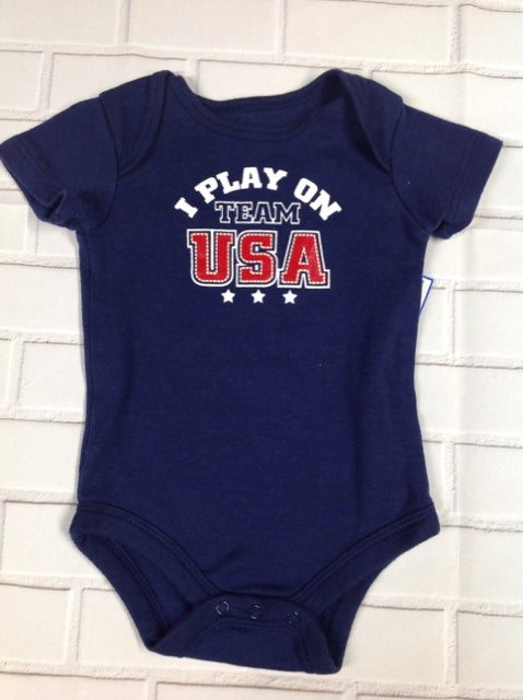 No Brand Navy Print Top