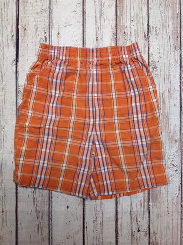 No Brand Orange & Blue Plaid Shorts