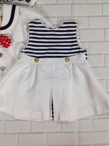 No Brand White & Navy Dress