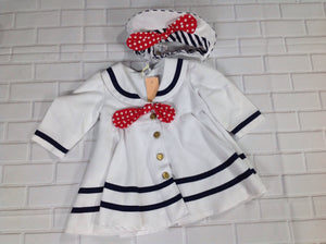 No Brand White & Navy Dress