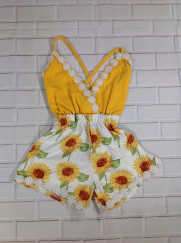 No Brand Yellow Print One Piece