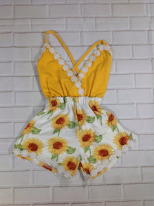 No Brand Yellow Print One Piece