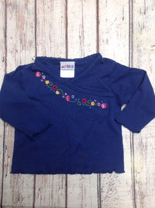 Okie Dokie Blue Print Top