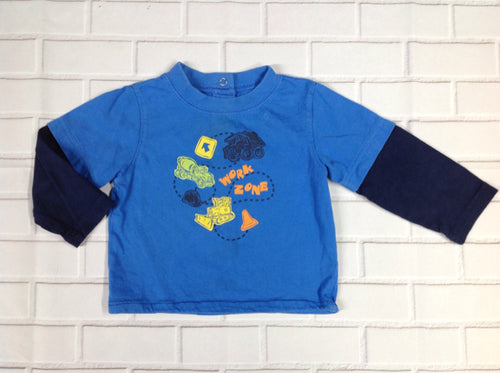 Okie Dokie Blue Work Zone Top