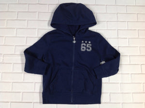 Okie Dokie Blue ZIP-UP WITH HOOD Top