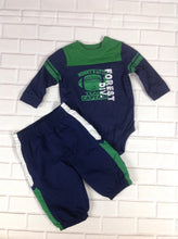 Okie Dokie GREEN & NAVY 2 PC Outfit