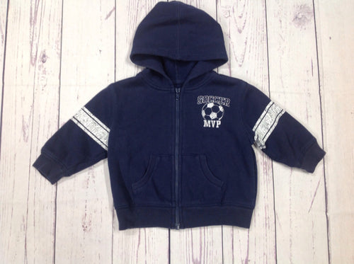 Okie Dokie Navy & White Soccer Top