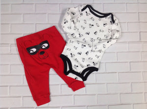 Okie Dokie WHITE & BLACK 2 PC Outfit