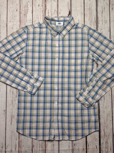 Old Navy BLUE & YELLOW Plaid Top