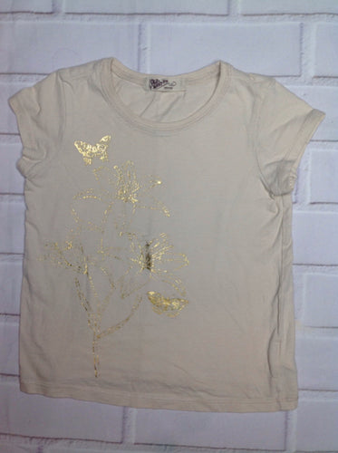 Old Navy Beige & Gold Floral Top