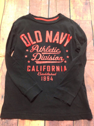 Old Navy Black Print Logo Top