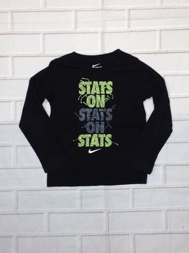 Old Navy Black Print Stats Top