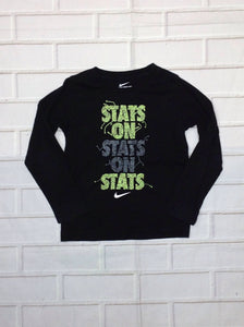 Old Navy Black Print Stats Top
