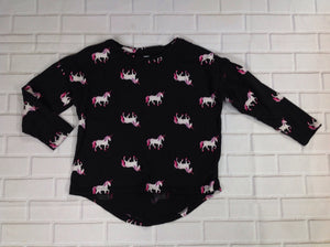 Old Navy Black Print Top