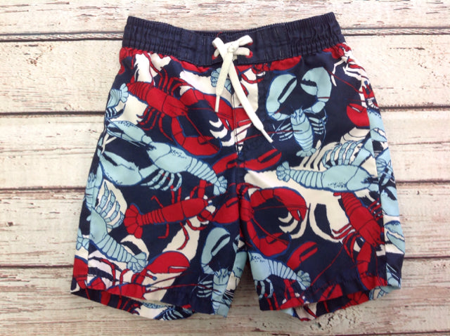 Old Navy Blue & Red Crab Swimwear
