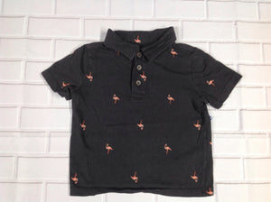 Old Navy DARK GRAY Pink Flamingo Top