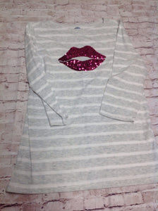 Old Navy GRAY & WHITE Top