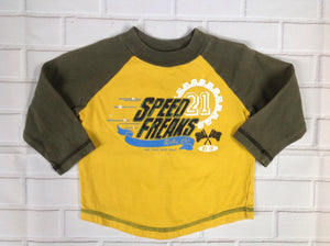 Old Navy Green & Yellow WORDS Top