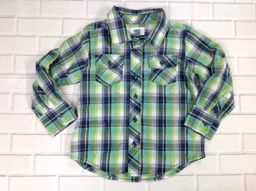 Old Navy Green Print Top