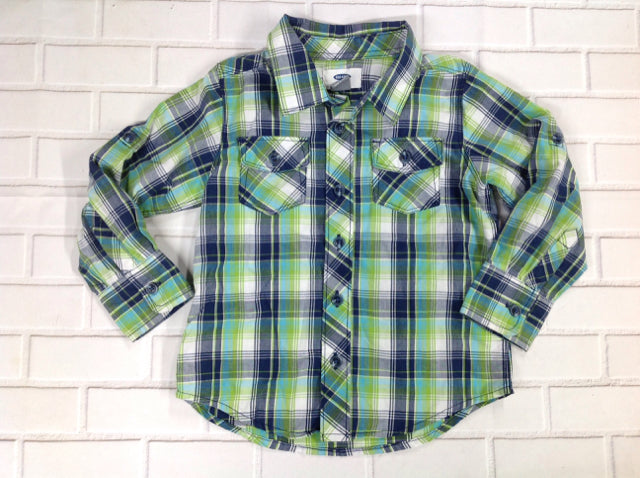 Old Navy Green Print Top