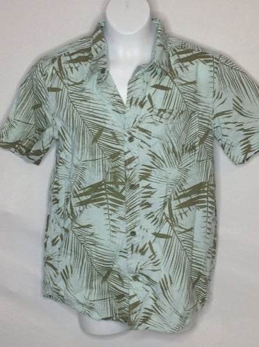 Old Navy LIGHT GREEN & BROWN Palm Leaves Top