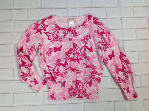 Old Navy Pink & White Butterflies Sweater