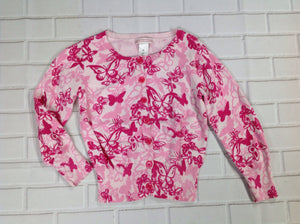Old Navy Pink & White Butterflies Sweater