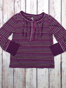 Old Navy Red & Pink Stripe Top