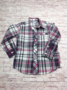 Old Navy WHITE & BLACK Plaid Top