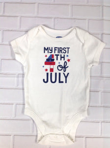 Old Navy White Print Onesie